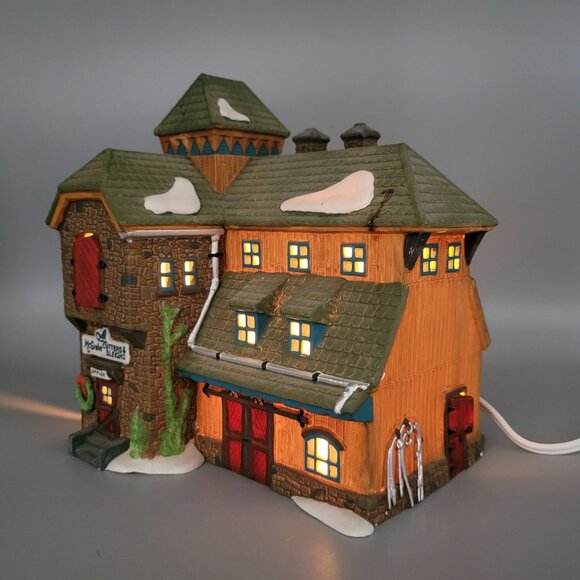 Vtg Dept 56 Heritage Village "McGrebe Cutters & Sleighs" Lighted House Porcelain - Picture 7 of 15